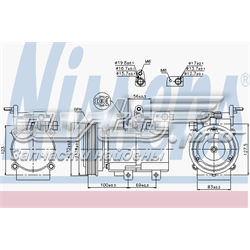 Compressor de aparelho de ar condicionado Nissens 89238