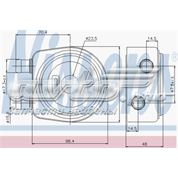 Compre 7700114039 Nissan/Infiniti Radiador de óleo (frigorífico), debaixo de filtro