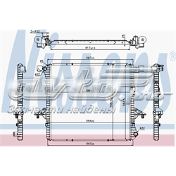 Radiador de esfriamento de motor Nissens 65298
