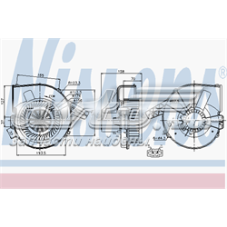 87028 Nissens Motor de ventilador de forno (de aquecedor de salão)