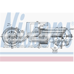 Motor de ventilador de forno (de aquecedor de salão) 884556 VALEO