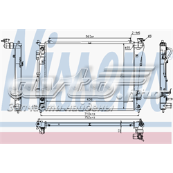 Radiador de esfriamento de motor Nissens 675012