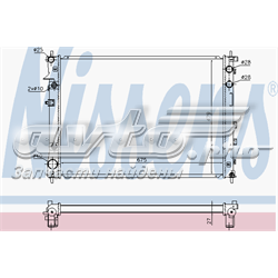 Radiador de esfriamento de motor Nissens 67727