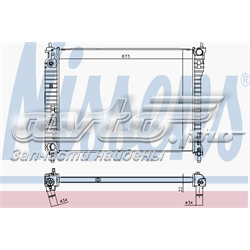 96629057 General Motors Radiador de esfriamento de motor