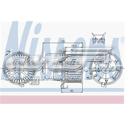 87061 Nissens Motor de ventilador de forno (de aquecedor de salão)