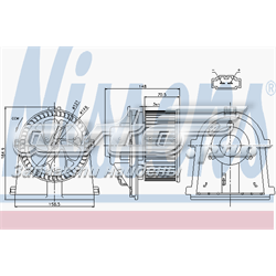 87022 Nissens Motor de ventilador de forno (de aquecedor de salão)