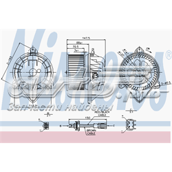 87024 Nissens Motor de ventilador de forno (de aquecedor de salão)