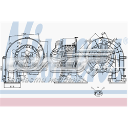Motor de ventilador de forno (de aquecedor de salão) Nissens 87025
