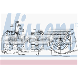 Motor de ventilador de forno (de aquecedor de salão) Nissens 87100