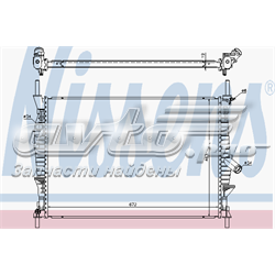 Radiador de esfriamento de motor 69240 Nissens