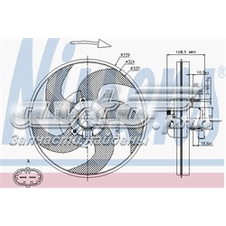 Ventilador elétrico de esfriamento montado (motor + roda de aletas) Nissens 85672 preço, a partir de 57,89 USD