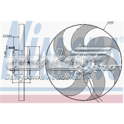 85676 Nissens Ventilador elétrico de esfriamento montado (motor + roda de aletas)