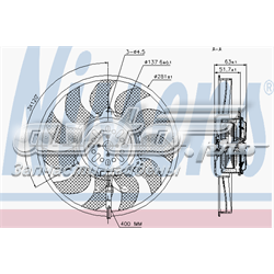 Ventilador (roda de aletas) do radiador de esfriamento direito Vemo V15011876 preço, a partir de 76,19 USD