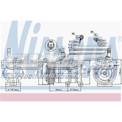 Compressor de aparelho de ar condicionado Nissens 89533