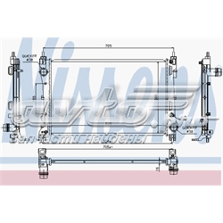Radiador de esfriamento de motor Nissens 617854
