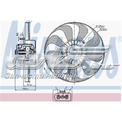 Ventilador elétrico de esfriamento montado (motor + roda de aletas) direito Nissens 85684 preço, a partir de 80,46 USD