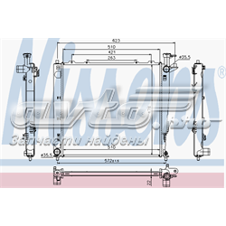 253102P100 Hyundai/Kia Radiador de esfriamento de motor