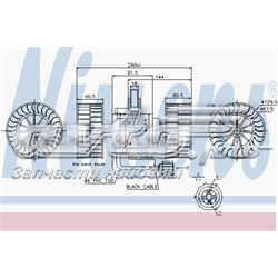 87037 Nissens Motor de ventilador de forno (de aquecedor de salão)