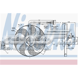 Ventilador elétrico de esfriamento montado (motor + roda de aletas) Nissens 85683 preço, a partir de 80,69 USD