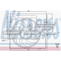 85645 Nissens Difusor do radiador de aparelho de ar condicionado, montado com roda de aletas e o motor