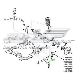  Bloco silencioso dianteiro do braço oscilante inferior Chevrolet Captiva II SUV (C140) (2011 - 2026) II