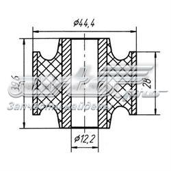 1754172 Ford Bloco silencioso de amortecedor traseiro