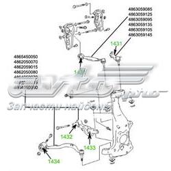  Bloco silencioso dianteiro do braço oscilante inferior Lexus LS 460/460L sedan (USF4) (2006 - 2026) 460/460L