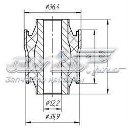 Compre 57259 Metalcaucho Bloco silencioso interno traseiro de braço oscilante transversal