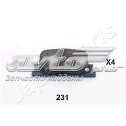 PP231AF Japan Parts Sapatas do freio traseiras de disco