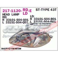 Luz esquerda para Honda Civic EJ9, EK3/4