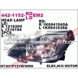 Luz esquerda 93189361 Opel