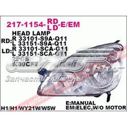 Luz direita 33100SCAG110M1 Honda