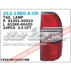 8155060510 Toyota Lanterna traseira direita