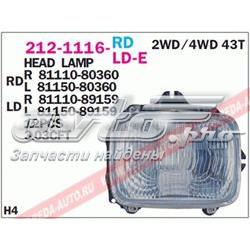 8115035240 Toyota Luz esquerda