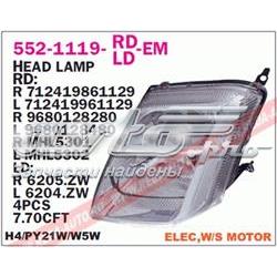 Luz esquerda 9680128380 Peugeot/Citroen