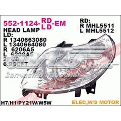Luz direita Peugeot/Citroen 1606926880 preço, a partir de 81,40 USD