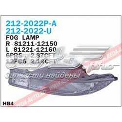 8122112160 Toyota Luzes de nevoeiro esquerdas