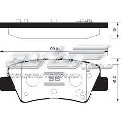 Sapatas do freio traseiras de disco Hyundai/Kia 58302A5B30 preço, a partir de 26,05 USD