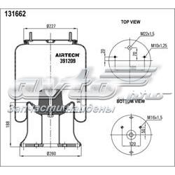 1DK23L25 Phoenix Coxim pneumático (suspensão de lâminas pneumática) do eixo