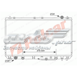 Radiador de esfriamento de motor 64754 Nissens