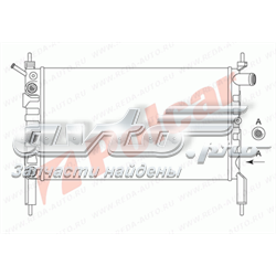 Radiador de esfriamento de motor Opel 1300115