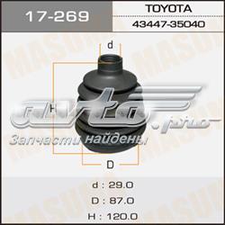 Bota de proteção externa de junta homocinética do semieixo dianteiro 0443835030 Toyota