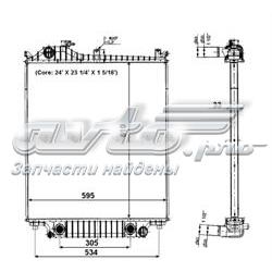 6L2Z8005AD Ford Radiador de esfriamento de motor