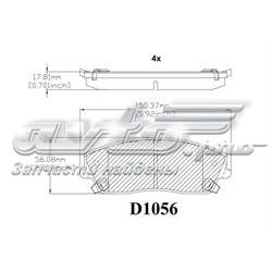 Sapatas do freio dianteiras de disco 5174001AD Chrysler