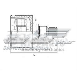 Junta homocinética interna dianteira 96243577 General Motors