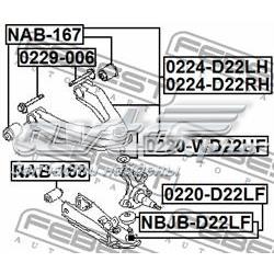 545802S400 Nissan/Infiniti Parafuso de fixação de braço oscilante dianteiro, superior