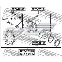 Suporte do freio traseiro direito 44001VS40A Nissan/Infiniti
