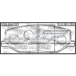 Sapatas do freio dianteiras de disco Febest 0701SN413F preço, a partir de 19,90 USD