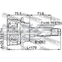 Compre 0510B25 Febest Junta homocinética externa dianteira