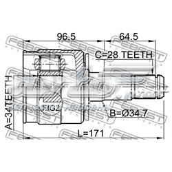 Junta homocinética interna dianteira esquerda Hyundai/Kia 51611H1000 preço, a partir de 49,95 USD